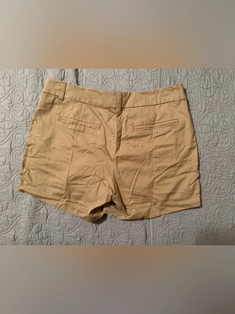 J.Crew Chino Shorts Women’s Size 6 Khaki Tan 100% Cotton Classic Casual